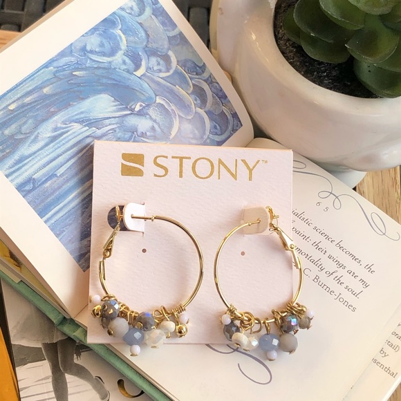 Beaded Hoop Earrings - Picture 1 of 15